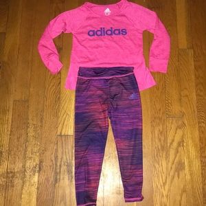 3T girls Adidas shirt and pants